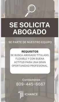 Se solicita abogado  en santo domingo norte