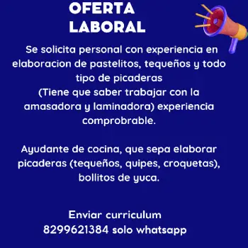 Oferta de empleo leer la descripción del anuncio