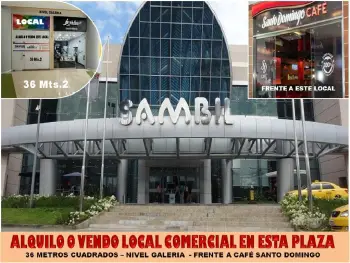 Plaza sambil alquilo o vendo local comercial de 36 mts.2 nivel galeria