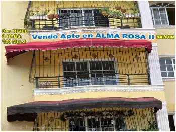 Vendo exclusivo apto en alma rosa ii 3 habs.  120  mts.2 3er. nivel