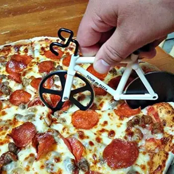 Cortador de pizza en forma de bicicleta