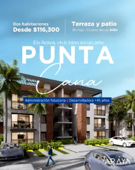 Apartamento en proyecto nuevo en punta cana