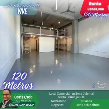 Local comercial en zona colonial 120 metros