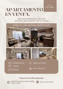 Apartamento de 3 habitaciones en venta en las americas.