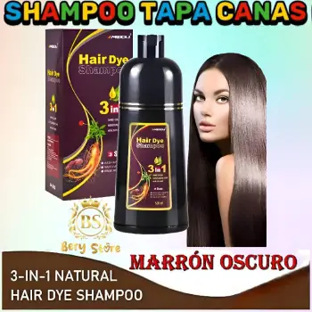 Shampoo cubre canas marron oscuro  shampoo tapa canas  shampoo