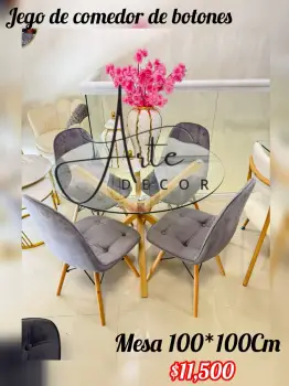 Juego de comedor de botones