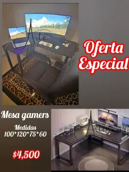 Mesa gamers negra