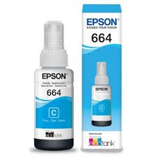 Botella de tinta epson 664 azul 70ml