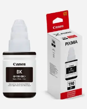 Botella de tinta canon 190 color negro 135ml