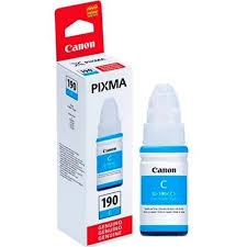 Botella de tinta canon 190 color azul 70ml