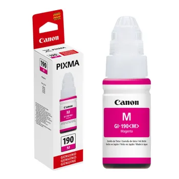 Botella de tinta canon 190 color magenta 70ml
