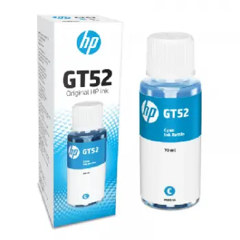 Botella de tinta hp gt52 color azul 70ml