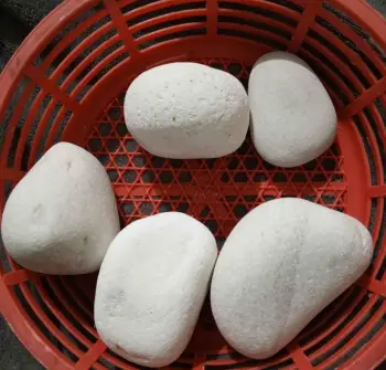 Piedra huevito  piedra decorativa   piedras gravas blanca y más colore
