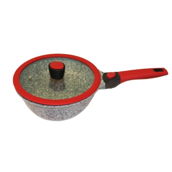 Wok con tapa 30 antiadherente con apariencia de granito