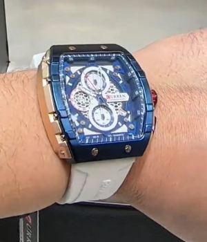 Reloj curren estilo militar-deportivo cronografo fechero mov cuarzo ja