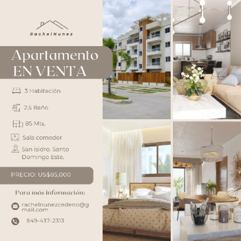 Apartamento en venta en san isidro.