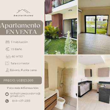 Apartamento en venta en bávaro punta cana.