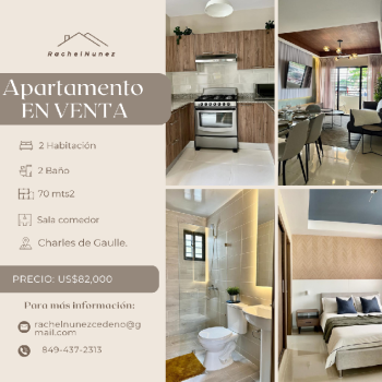 Apartamento en venta en la charles de gaulle.