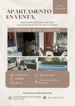 Apartamento en venta en bella vista.