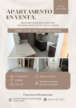 Apartamento en venta en evaristo morales.