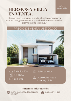 Villa en venta en juan dolio.