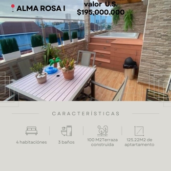 Vendo apartamento en alma rosa i.