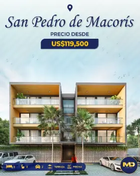 Proyecto de apartamentos con piscina ascensor 2 hb 2 bÑ y 2pq ubicado