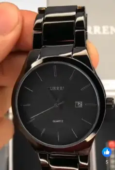 Reloj curren negro acero inoxidable cristal mineral 1mes de garantia