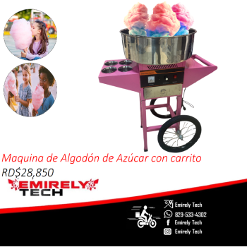 Maquina electrica de algodon de azucar con carrito generador de algodo