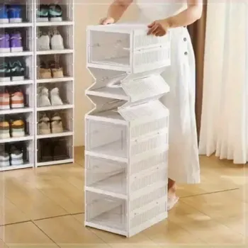 Organizador de zapatos con tapas y puertas 6 niveles