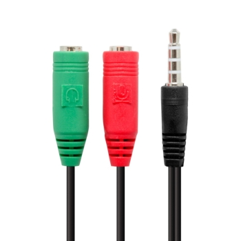 Cable adaptador divisor de audio  microfono 10662