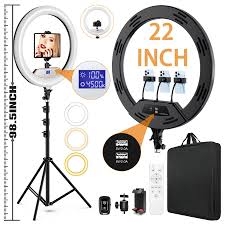 Aro de luz 22 pulgadas con control a distancia ideal para fotos y vide