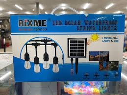 Bombilla led solares de 10 metros multicolor