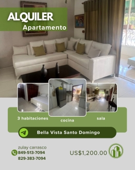 Alquilo precioso apartamento en la zona de bella vista