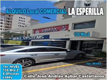 Alquilo local comercial en la esperilla 135 mts.2 6 oficinas lobby