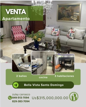 Apartamento clásico remodelado en venta – bella vista sur santo doming