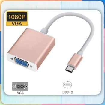 Adaptador tipo c 3.1 a vga 1080p para video