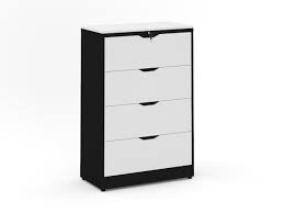 Gabinete de almacenamiento negro con blanco