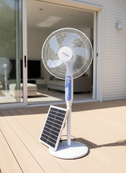 Ventilador abanico solar oxhala slp-2 recargable  ideal para camping o