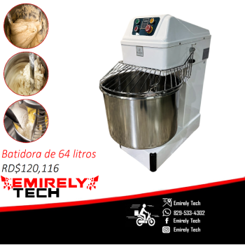 Batidora industrial de 64 litros para harina masa pizza bizcochos