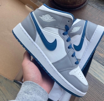 Tenis  sneakers nike air jordan 1 mid true blue original originales
