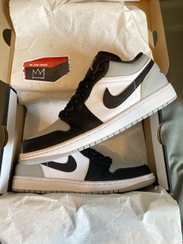 Tenis sneakers nike air jordan 1 low shadow toe grey and black origina