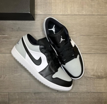 Sneakers tenis nike air jordan 1 low shadow toe grey and black origina