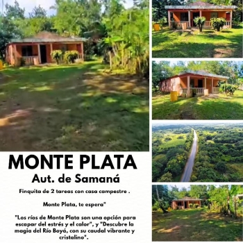Finquita de  2 tareas con casa campestre o mejorar a remodelar en mont