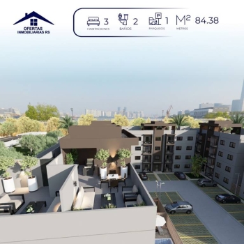 3 habitaciones con piscina y seguridad