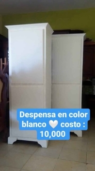 Despensa de cocina en color blanco