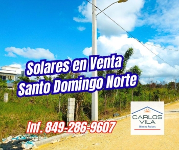 Ventas de solares con titulo en santo domingo norte
