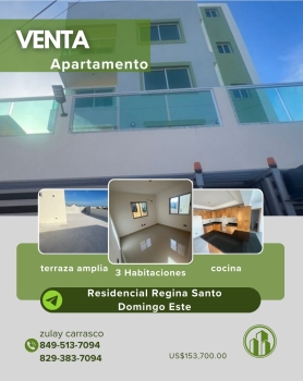 Apartamento en venta – residencial regina santo domingo este próximo a