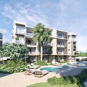 Residencial exclusivo con piscinas y acceso a vista cana