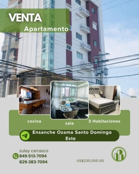 Apartamento en torre –ensanche ozama santo domingo este